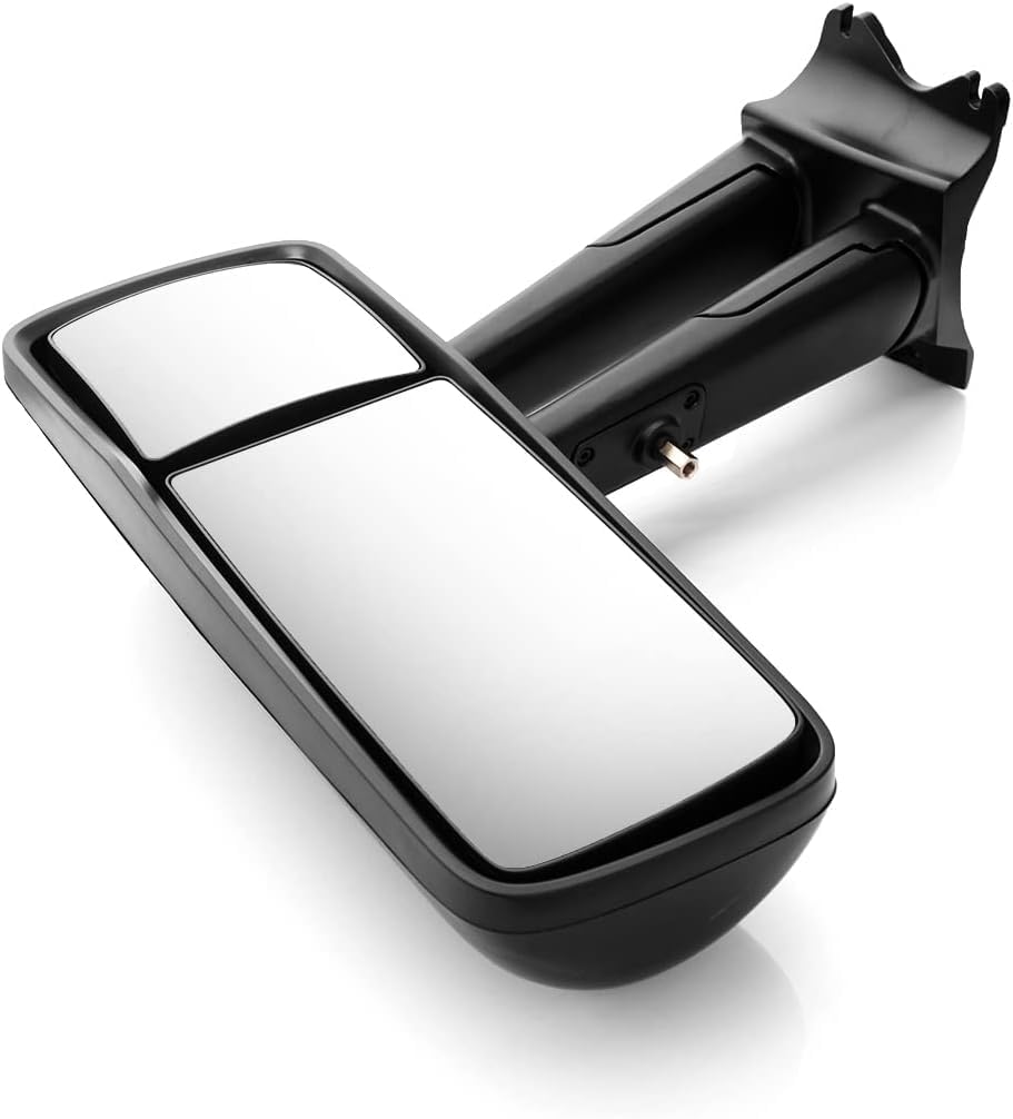 Kenworth T680/T880 Door Mirror w/ Arm – Heated Power, Black (RH Passenger) - RoadWest Truck Parts - B09ST6MJDY - High Soar