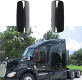 Kenworth T680/T880/W990 Door Mirror Covers Pair – Black - RoadWest Truck Parts - B09STDR22H - High Soar