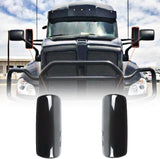 Kenworth T680/T880/W990 Door Mirror Covers Pair – Black - RoadWest Truck Parts - B09STDR22H - High Soar
