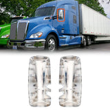 Kenworth T680/T880/W990 Door Mirror Covers Pair – Chrome - RoadWest Truck Parts - B09H5KDR44 - High Soar