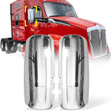 Kenworth T680/T880/W990 Door Mirror Covers Pair – Chrome - RoadWest Truck Parts - B09H5KDR44 - High Soar