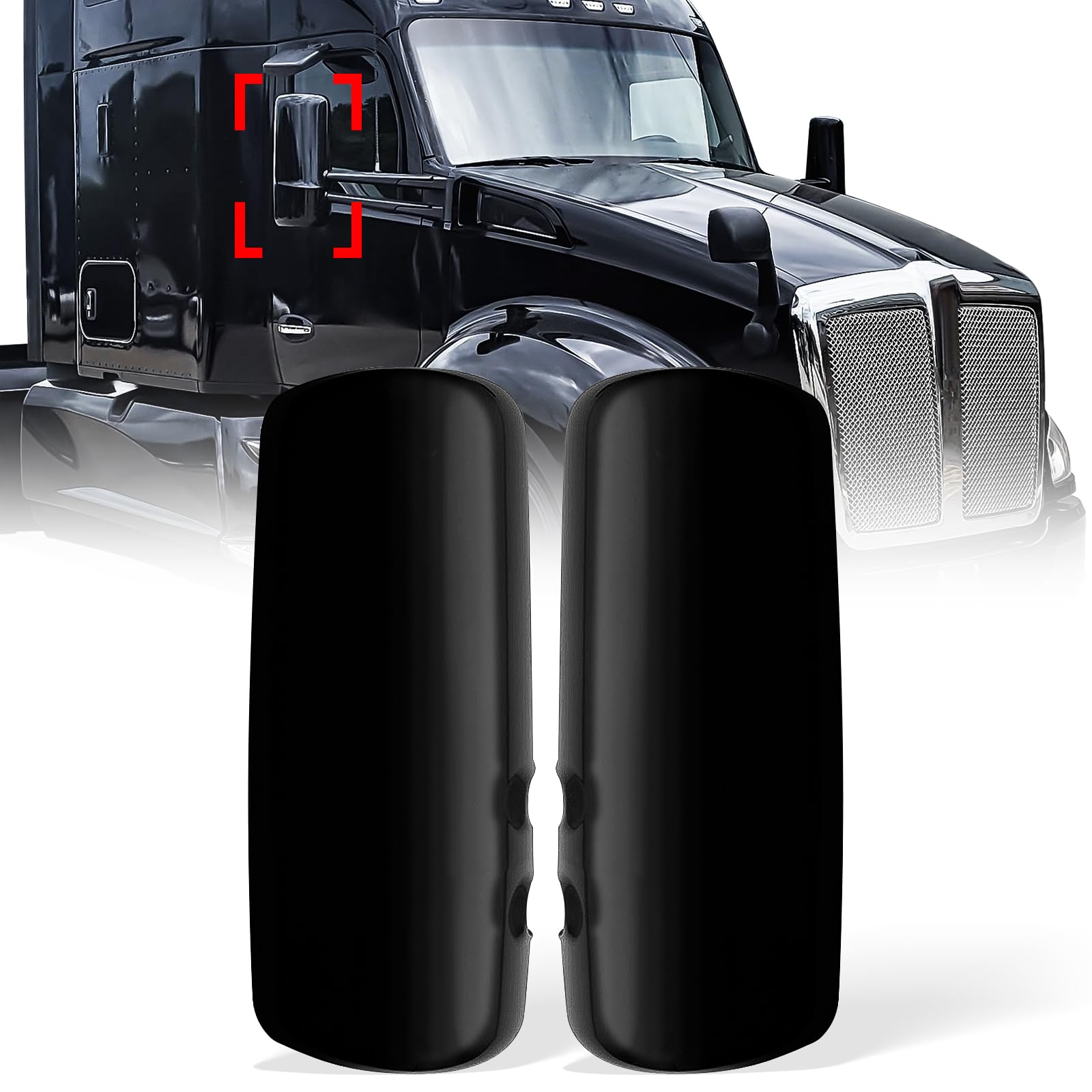 Kenworth T680/T880/W990 Mirror Cover – Chrome (Left/Right) - RoadWest Truck Parts - B0CHRC4W64 - High Soar