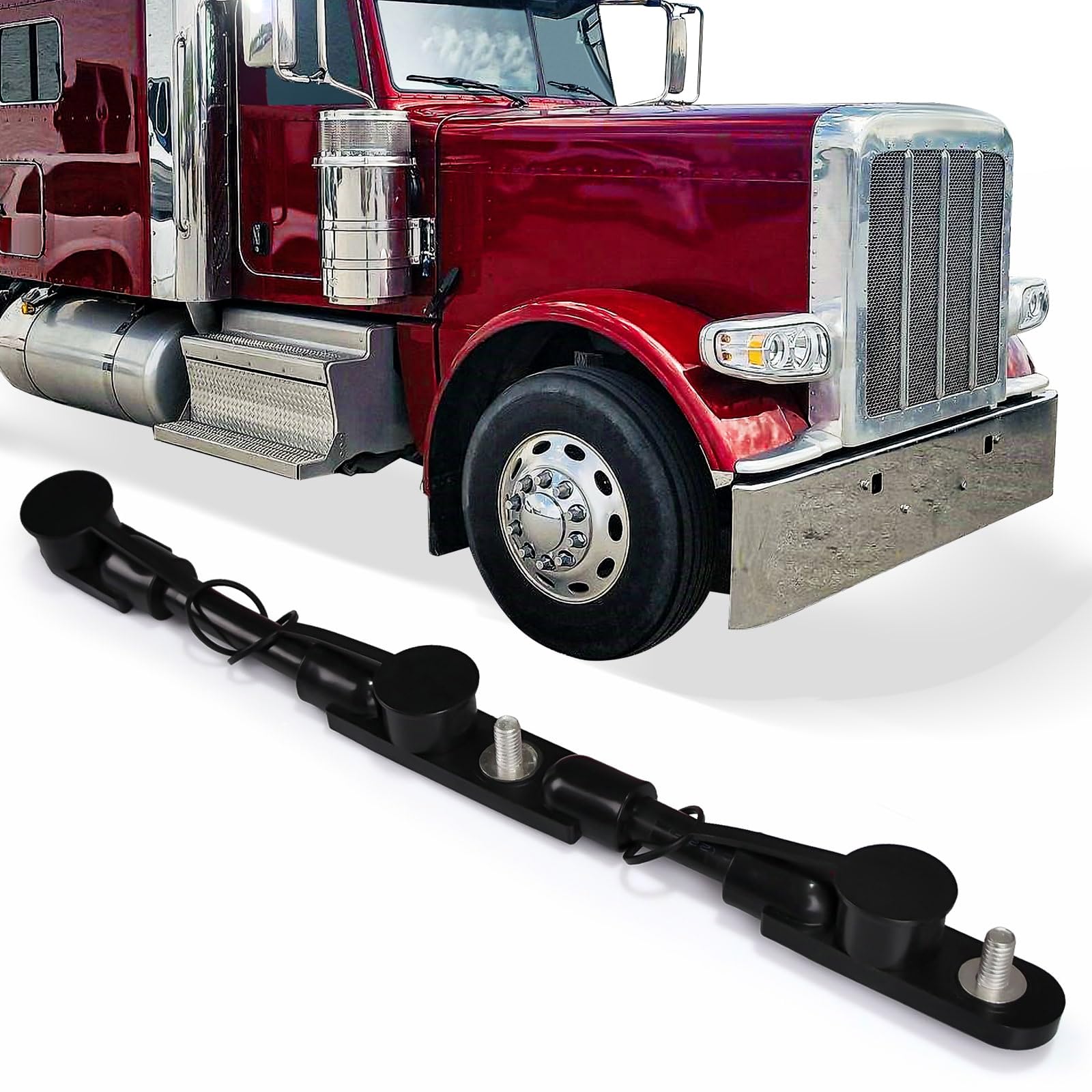 Negative Battery Cable Harness – 14" Overmolded Multi - Battery (2/3/4 Battery, Red/Black) - RoadWest Truck Parts - B0CC8W578P - High Soar