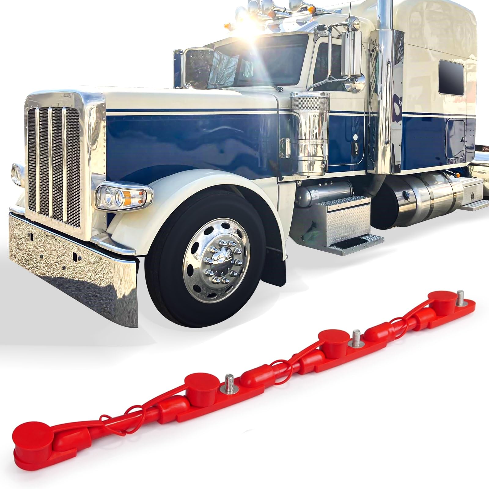 Negative Battery Cable Harness – 14" Overmolded Multi - Battery (2/3/4 Battery, Red/Black) - RoadWest Truck Parts - B0CC8XCDKZ - High Soar