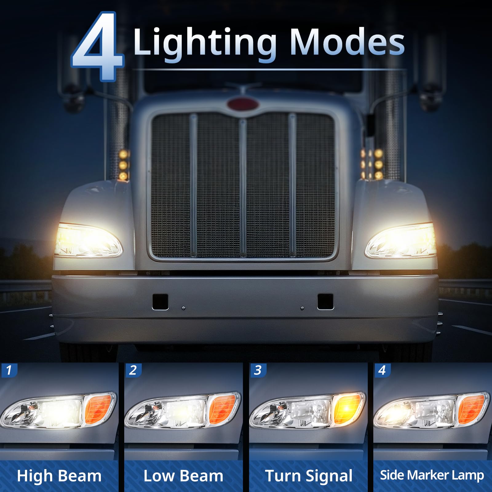 Peterbilt 325–387 Headlights Pair (2000–2015) – DOT Approved - RoadWest Truck Parts - B09MFKTFV7 - High Soar