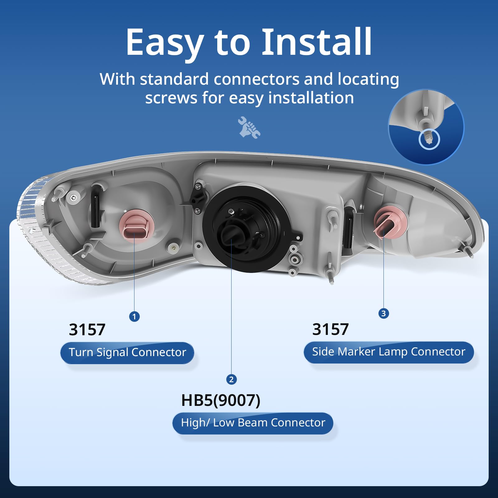 Peterbilt 325–387 Headlights Pair (2000–2015) – DOT Approved - RoadWest Truck Parts - B09MFKTFV7 - High Soar