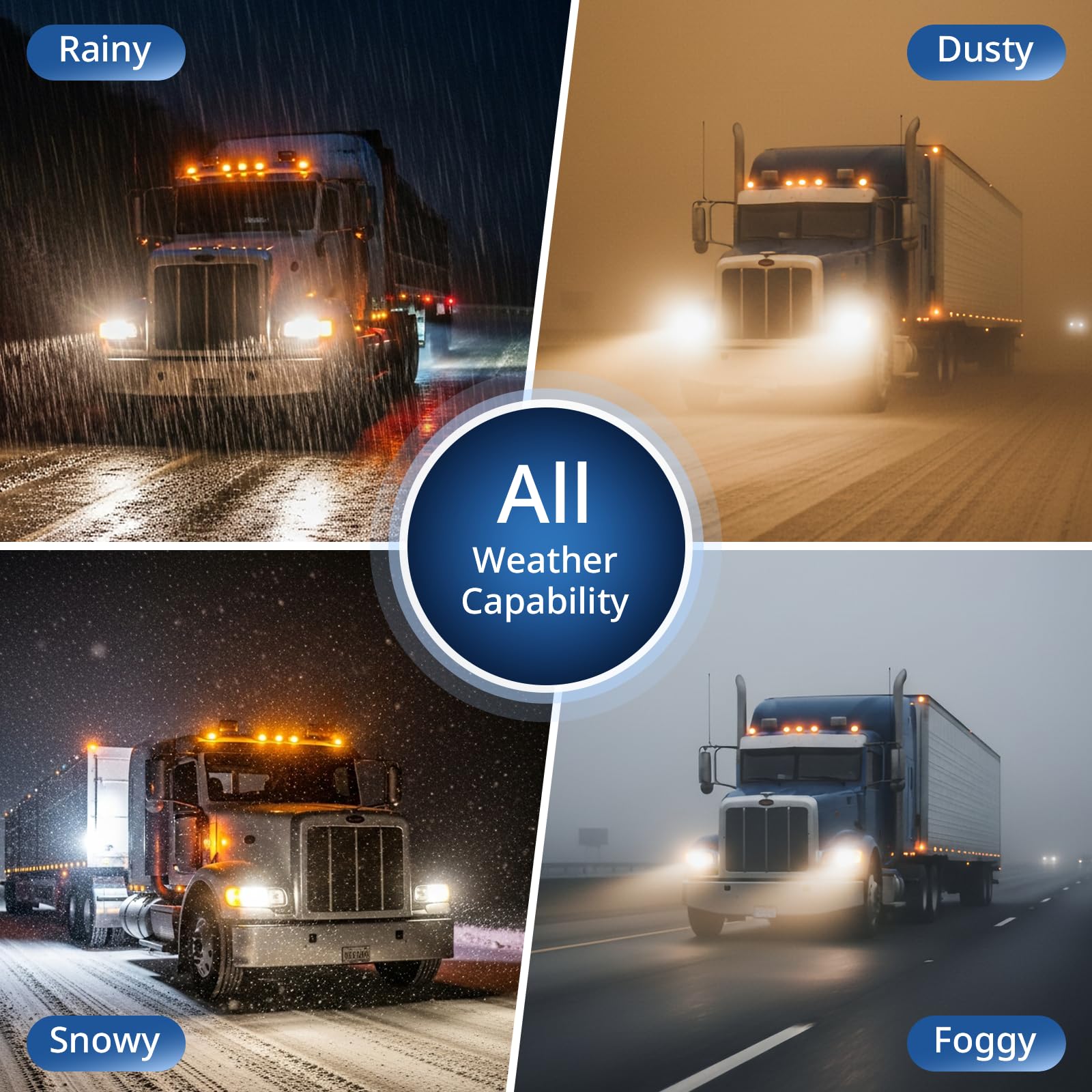 Peterbilt 325–387 Headlights Pair (2000–2015) – DOT Approved - RoadWest Truck Parts - B09MFKTFV7 - High Soar