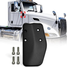 Peterbilt 325–389 Bottom - Mount Mirror Arm Bracket Plate – Black Aluminum (LH Driver) - RoadWest Truck Parts - B09XDWQVWF - High Soar