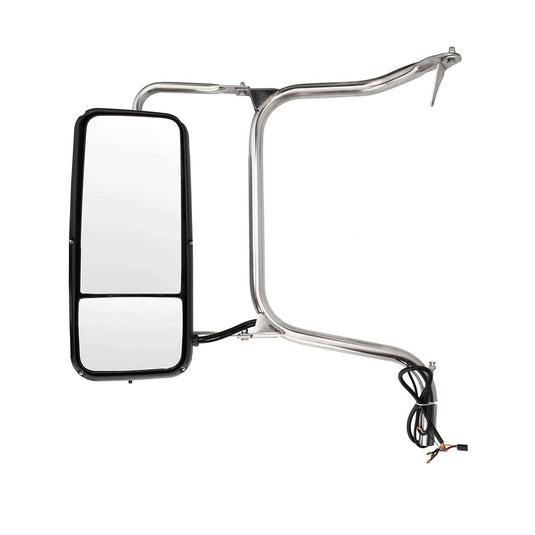 Peterbilt 325–389 Door Mirror Assembly – Chrome Heated Power (LH Driver) - RoadWest Truck Parts - MZ-3901-L - High Soar