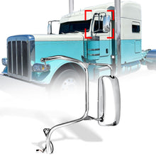 Peterbilt 325–389 Door Mirror Assembly – Chrome Heated Power (LH Driver) - RoadWest Truck Parts - MZ-3901-L - High Soar
