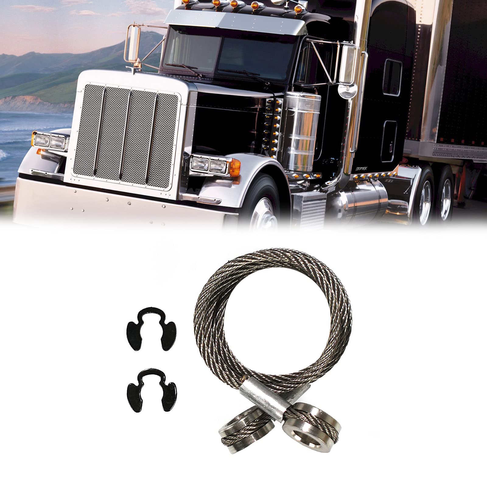 Peterbilt 357/375/377/378/379 Hood Control Cable (Long) – 924 - 5402 / HLK2047 - RoadWest Truck Parts - B0BXKW4FMW - High Soar