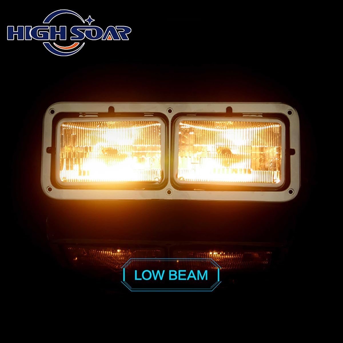 Peterbilt 359/362/378/379 4×6 Halogen Headlights Pair – Direct Fit - RoadWest Truck Parts - MZ-3350 - High Soar