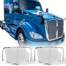 Peterbilt 579/587 Hood Mirror Covers Pair (2010–2021) – Chrome / Black - RoadWest Truck Parts - MZ-6819-04E-LR - High Soar
