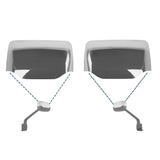 Peterbilt 579/587 Hood Mirror Covers Pair (2010–2021) – Chrome / Black - RoadWest Truck Parts - MZ-6819-04E-LR - High Soar