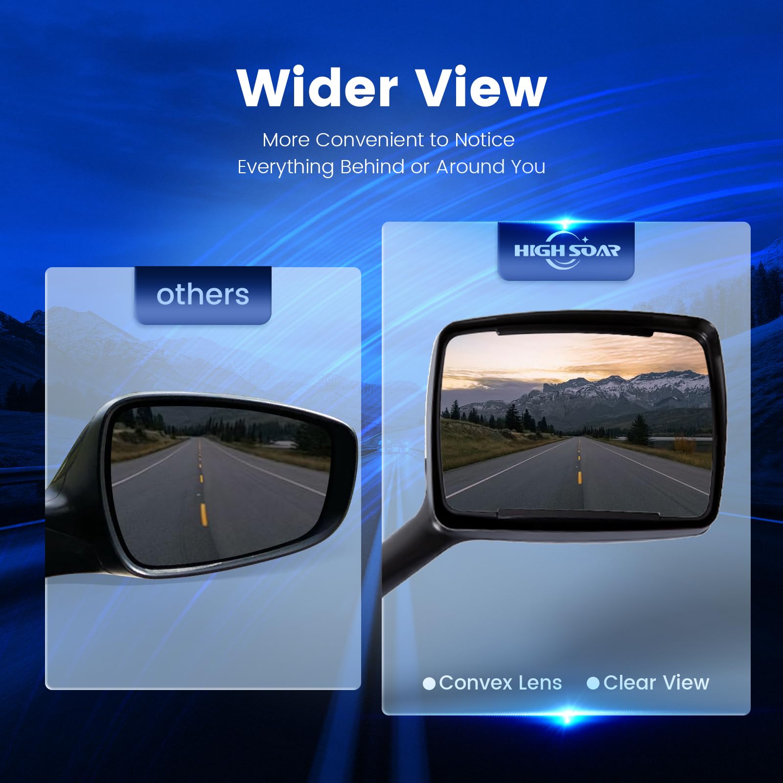 Peterbilt 579/587 Hood Mirror w/ Arm – Black (2010–2017) - RoadWest Truck Parts - B09H5KWVJ5 - High Soar