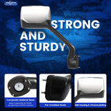 Peterbilt 579/587 Hood Mirror w/ Arm – Black (2010–2017) - RoadWest Truck Parts - B09H5KWVJ5 - High Soar