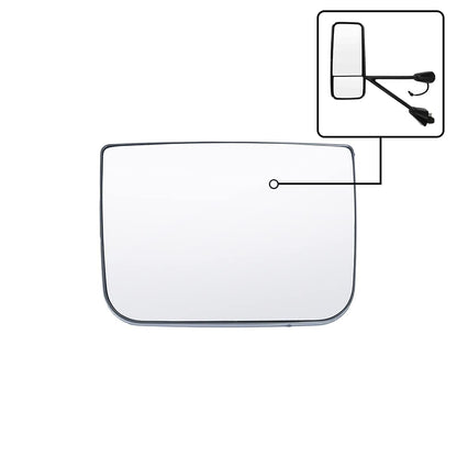 Peterbilt Heated Lower Mirror Glass w/ Frame (325–389) – Defrost/Heated - RoadWest Truck Parts - B0F8B1QHNX - High Soar