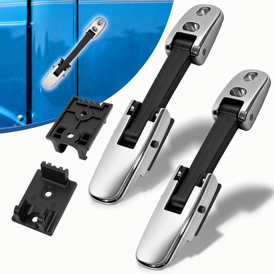 Peterbilt Hood Latch Kit L+R – Chrome (325–579 Series) - RoadWest Truck Parts - B0FT3JCR37 - High Soar