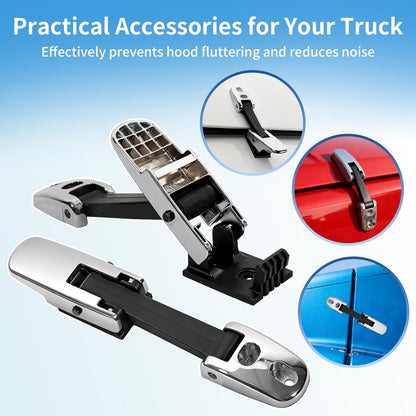 Peterbilt Hood Latch Kit L+R – Chrome (325–579 Series) - RoadWest Truck Parts - B0FT3JCR37 - High Soar