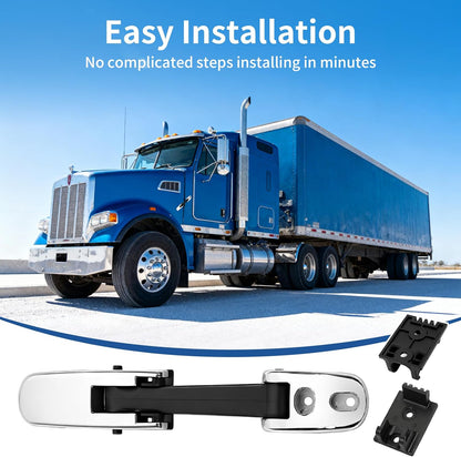 Peterbilt Hood Latch Kit L+R – Chrome (325–579 Series) - RoadWest Truck Parts - B0FT3JCR37 - High Soar