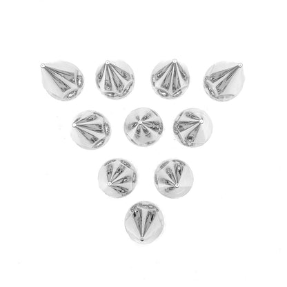 33mm Chrome ABS Plastic Lug Nut Covers Caps Screw on Spiked For Semi Truck 20PCS