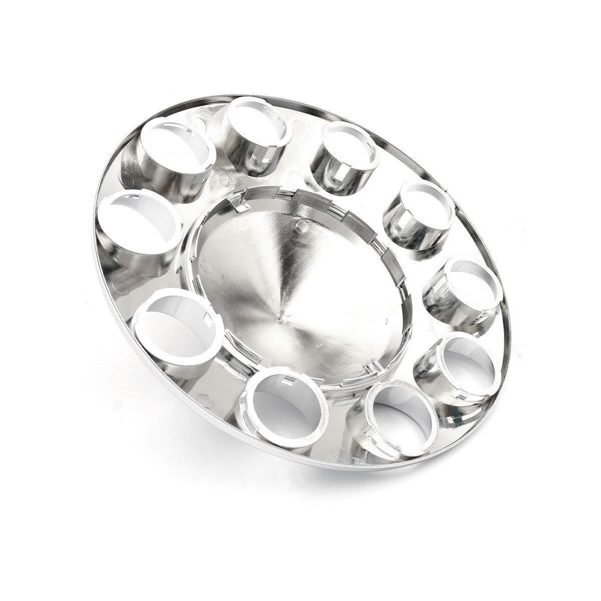 Semi Truck 33mm Front Hub Wheel Alxe Covers Chrome Lug Nuts Covers Spiked