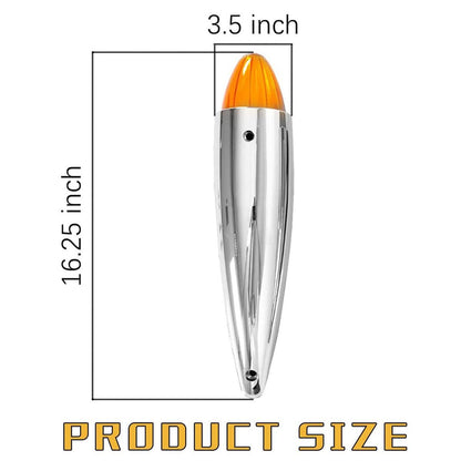 2x 19 LED Amber Torpedo Cab Marker Roof Running Top Light For Peterbilt 220 / 320 / 389 / 567 / 579 / 587