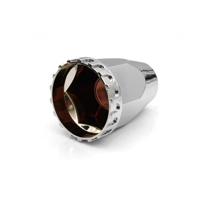 Semi Truck Rear Wheel Axle Hub Cover Kit with 33mm Chrome ABS Lug Nut Covers