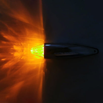 2x 19 LED Amber Torpedo Cab Marker Roof Running Top Light For Peterbilt 220 / 320 / 389 / 567 / 579 / 587