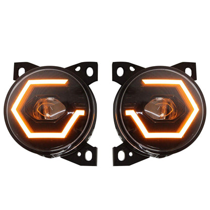 4PCS Full LED Headlights Headlamps & LED Fog Lights For 2008-2015 Kenworth T660