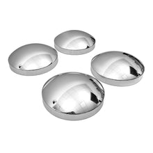 4PCS Chrome 8" Dome Rear Hub Caps Peterbilt Freightliner Kenworth Wheel Covers
