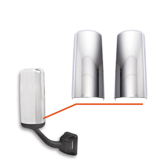4PCS Chrome Door Mirror & Hood Mirror Cover For 2008-2015 Freightliner Cascadia