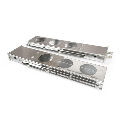 Semi Truck 30" Mud Flap Hanger Rear Bar Pair – Stainless Steel, 2.5" Bolt Spacing – Chrome (2pcs) - RoadWest Truck Parts - B0FSD41ZGW - High Soar