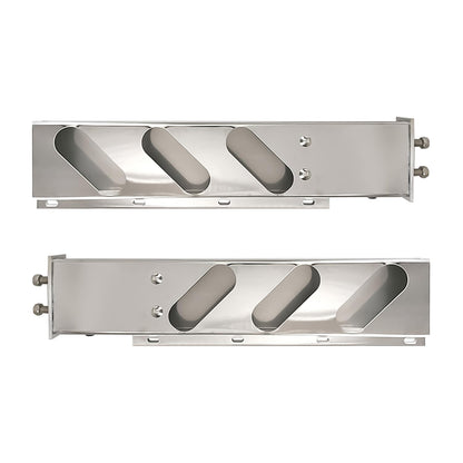 Semi Truck 30" Mud Flap Hanger Rear Bar Pair – Stainless Steel, 2.5" Bolt Spacing – Chrome (2pcs) - RoadWest Truck Parts - B0FSD41ZGW - High Soar