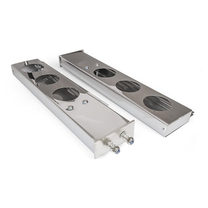 Semi Truck 30" Mud Flap Hanger Rear Bar Pair – Stainless Steel, 2.5" Bolt Spacing – Chrome (2pcs) - RoadWest Truck Parts - B0FSD41ZGW - High Soar