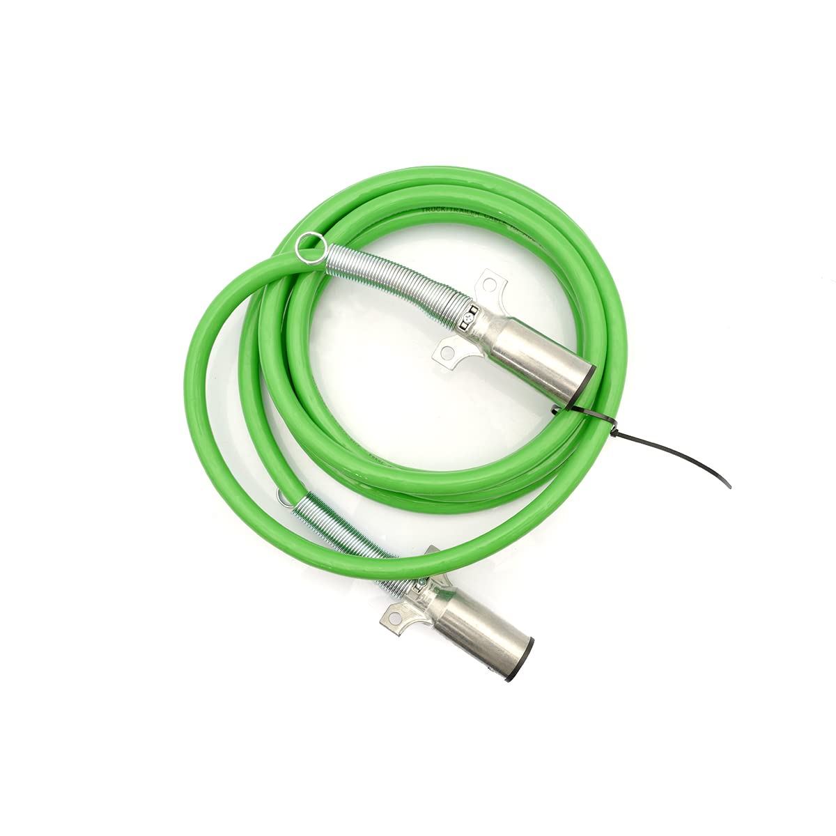 Semi Truck 7 - Way ABS Coiled Cable – 12 ft (Green Jacket) - RoadWest Truck Parts - B0B4ZFKFRT - High Soar