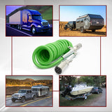 Semi Truck 7 - Way ABS Coiled Cable – 12 ft (Green Jacket) - RoadWest Truck Parts - B0B4ZPPGS8 - High Soar
