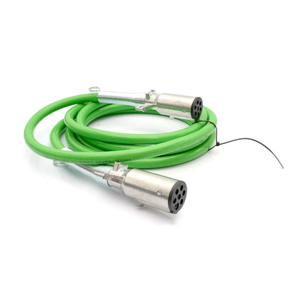 Semi Truck 7 - Way ABS Coiled Cable – 12 ft (Green Jacket) - RoadWest Truck Parts - B0BR33VQ25 - High Soar