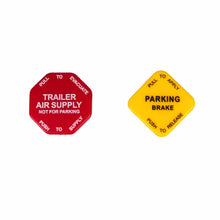 Semi Truck Air Brake Knob Set (Parking + Trailer) – Yellow/Red 5/8" – Replaces Bendix 298818/298817 - RoadWest Truck Parts - B0FYFRVGMG - High Soar
