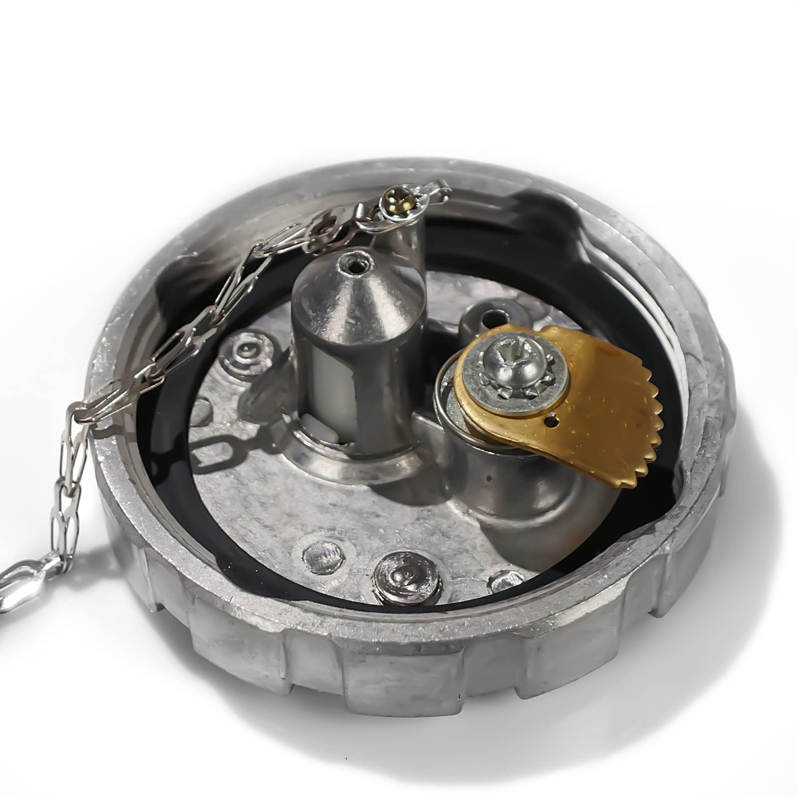 Semi Truck Locking Fuel Cap 3.5" Vented – Aluminum w/ 2 Keys (SNV431089) - RoadWest Truck Parts - B0BYYH4CMZ - High Soar