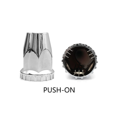 Semi Truck Lug Nut Covers – 33mm Chrome ABS (10 Pack) - RoadWest Truck Parts - B0B254MVMK - High Soar