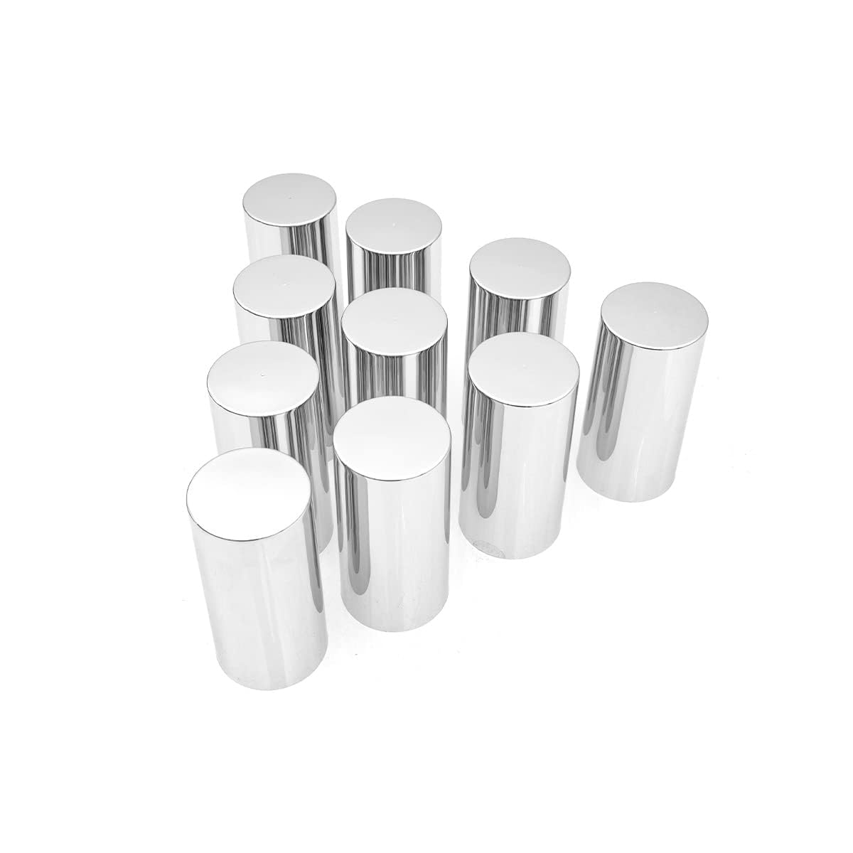 Semi Truck Lug Nut Covers – 33mm Chrome ABS (10 Pack) - RoadWest Truck Parts - B0B254MVMK - High Soar