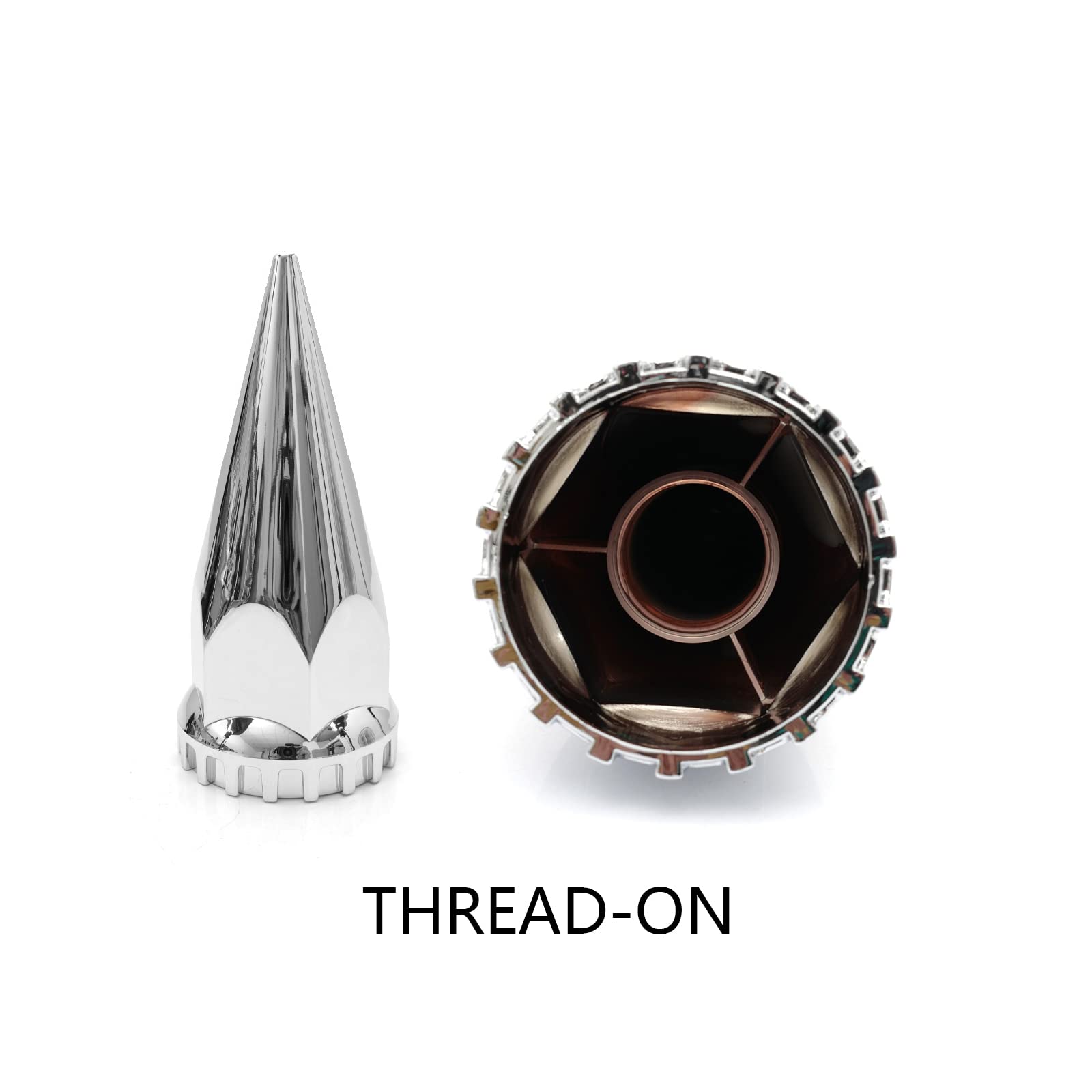 Semi Truck Lug Nut Covers – 33mm Chrome ABS (10 Pack) - RoadWest Truck Parts - B0B254MVMK - High Soar