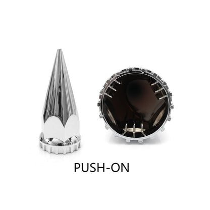 Semi Truck Lug Nut Covers – 33mm Chrome ABS (10 Pack) - RoadWest Truck Parts - B0B254MVMK - High Soar