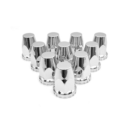 Semi Truck Lug Nut Covers – 33mm Chrome ABS (10 Pack) - RoadWest Truck Parts - YY-U307-02T10 - High Soar
