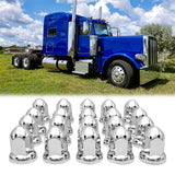 Semi Truck Lug Nut Covers – 33mm Chrome Bullet Style (20pcs Set) - RoadWest Truck Parts - B0CQN3X3BQ - RoadWest Truck Parts