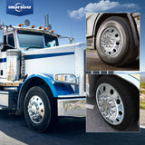 Semi Truck Lug Nut Covers – 33mm Chrome Bullet Style (20pcs Set) - RoadWest Truck Parts - B0CQN6Q2ZR - RoadWest Truck Parts