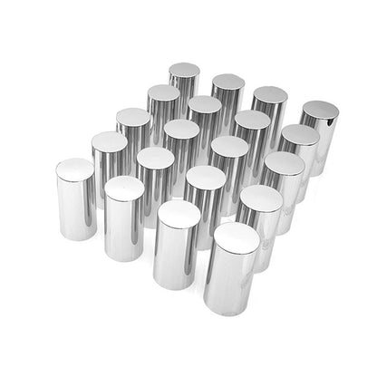 Semi Truck Lug Nut Covers – 33mm Chrome Bullet Style (20pcs Set) - RoadWest Truck Parts - B0CQN6Q2ZR - RoadWest Truck Parts