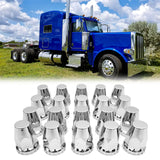 Semi Truck Lug Nut Covers – 33mm Chrome Bullet Style (20pcs Set) - RoadWest Truck Parts - B0CQN7FHFL - RoadWest Truck Parts
