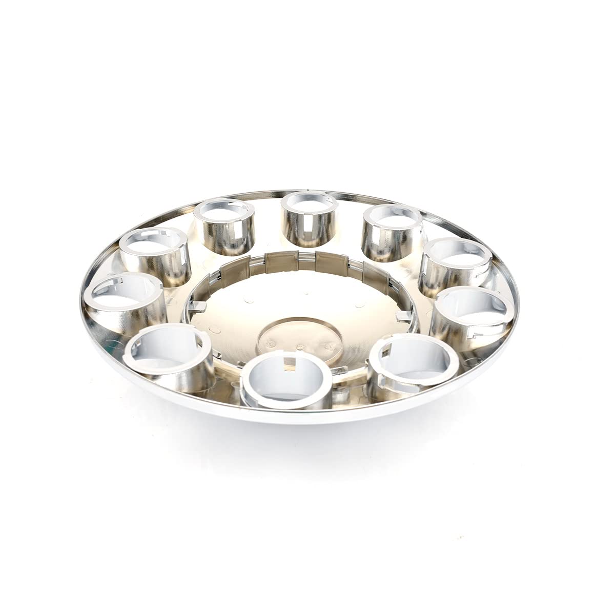 Semi Truck Lug Nut Covers – 33mm Chrome, Screw - On ABS (Set) - RoadWest Truck Parts - B0B2885G8Q - High Soar